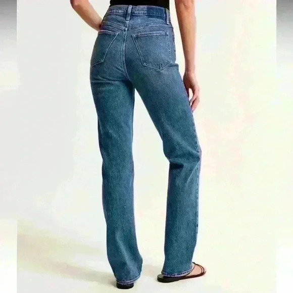 Abercrombie & Fitch Curve Love Ultra High Rise 90s Straight sz 26/2L (as is) - Picture 15 of 16